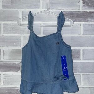 Girls Calvin Klein Blue Denim Top